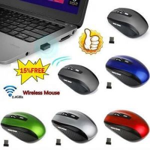 2U&4U עכברים 2.4GHz -Cordless Wireless Optical Mouse Mice Laptop PC Computer+USB Receiver HOT