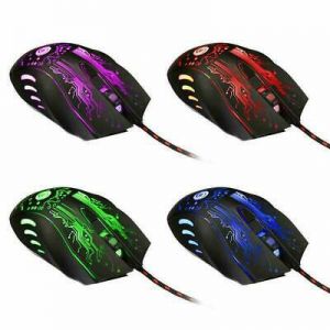 Wired Gaming Mouse 5500DPI 6-Buttons LED USB Optical For PC Gamer Pro P8R8